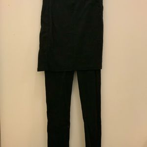 Black leggings with skirt
